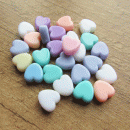 Acrylkraal hartje pastel