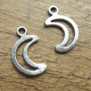 Bedeltje maan zilverkleurig