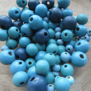 Houten mix voordelige kralen blauw