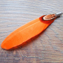 Bedeltje veertje oranje