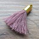 Bedeltje kwastje licht aubergine