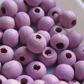 Houten kraal violet roze 6 mm