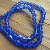 Glaskraal bicone blauw