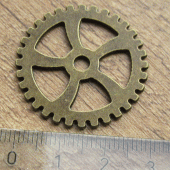 Tandwiel brons groot steampunk