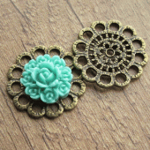 Tussenstuk brons voor plaksteen