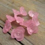 Kunststof kraal roosje mat roze